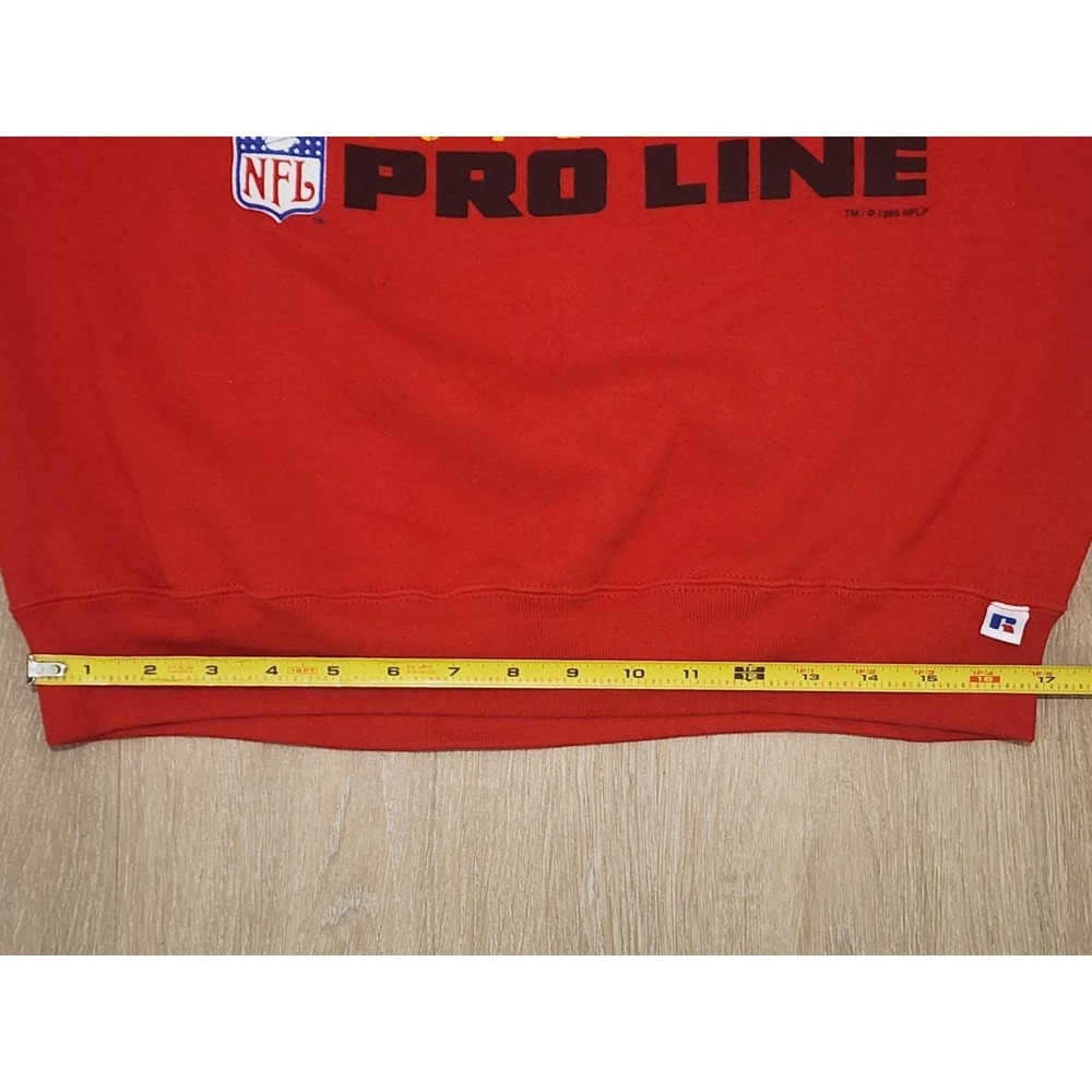1995 Russell Athletic Kansas City Chiefs Pull Over Sweater Size Large Vintage - Picture 6 of 12